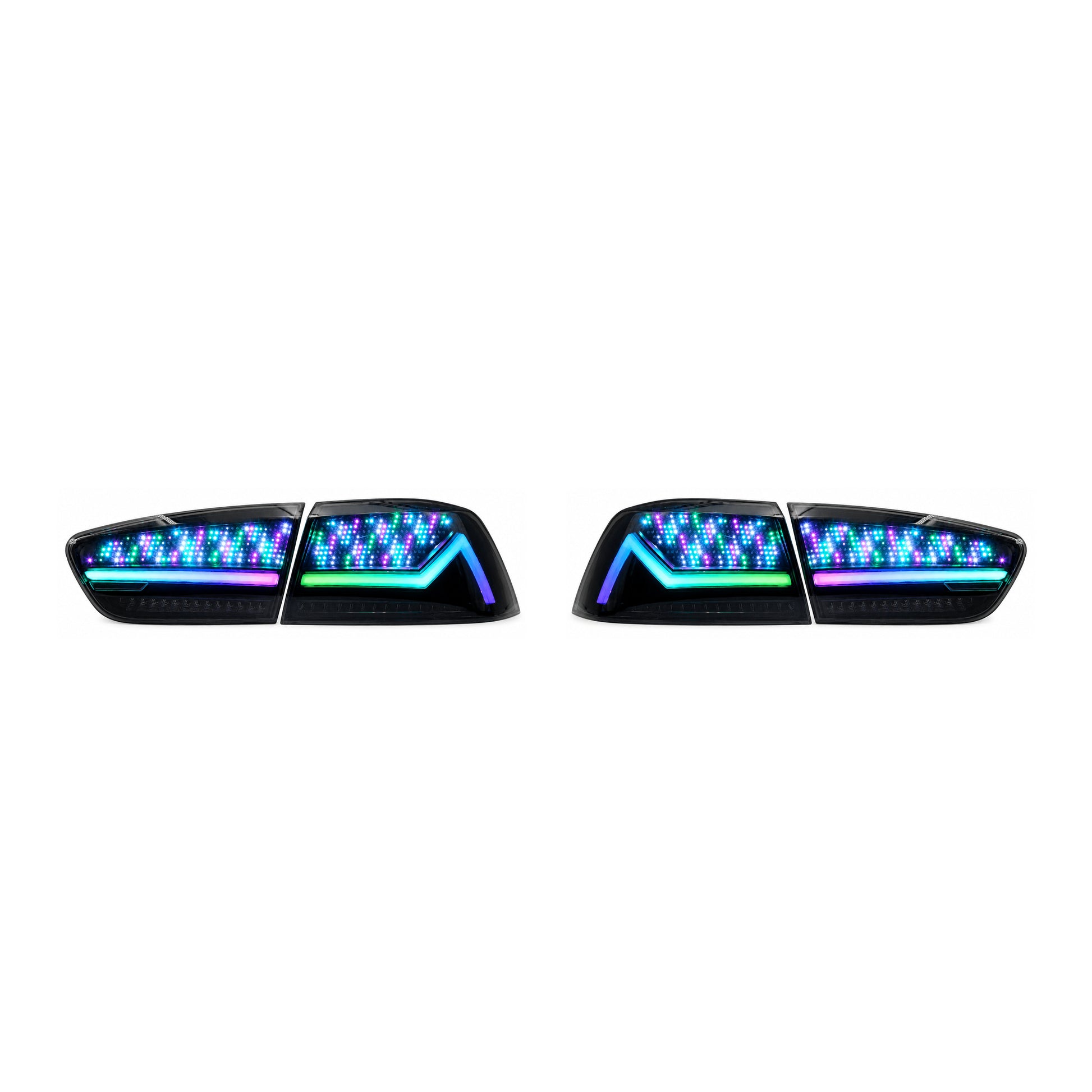 2008-2018 Mitsubishi Lancer / EVO X Sequential LED Tail Lights — digital RGB - T-EVO-SDG