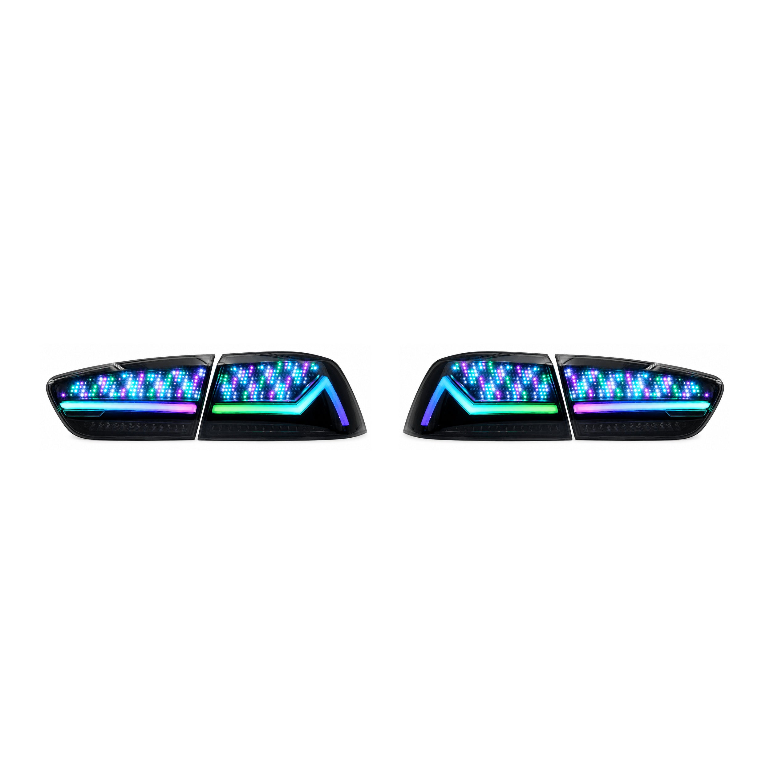 2008-2018 Mitsubishi Lancer / EVO X Sequential LED Tail Lights — digital RGB - T-EVO-SDG