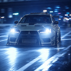 2008-2017 Mitsubishi Lancer / EVO X LED Projector Headlights — night confidence -up — H-EVO-CW