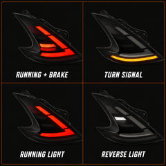 2008-2021 Nissan 370Z Z34 Sequential LED Tail Lights — smoked white sequential function states 11 a01c17be dc05 46dd 81ae - T-370Z-SW
