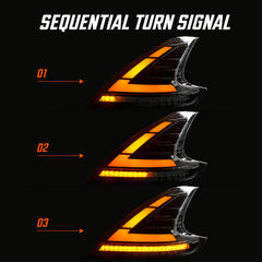 2008-2021 Nissan 370Z Z34 Sequential LED Tail Lights — smoked white sequential sequential turn signal 12 eae1ffe5 ec94 4fdd - T-370Z-SW
