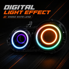 2008-2024 Nissan GT-R R35 Sequential LED Tail Lights — smoke white sequential digital effect11 - T-GTR-SRGB
