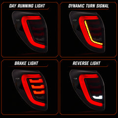 2009-2012 Toyota RAV4 Sequential LED Tail Lights — smoked four lighting modes - T-RAV4-09-SR