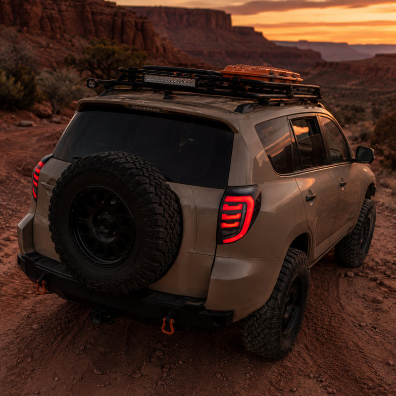 2009-2012 Toyota RAV4 Sequential LED Tail Lights — smoked red rock canyon dusk - T-RAV4-09-SR