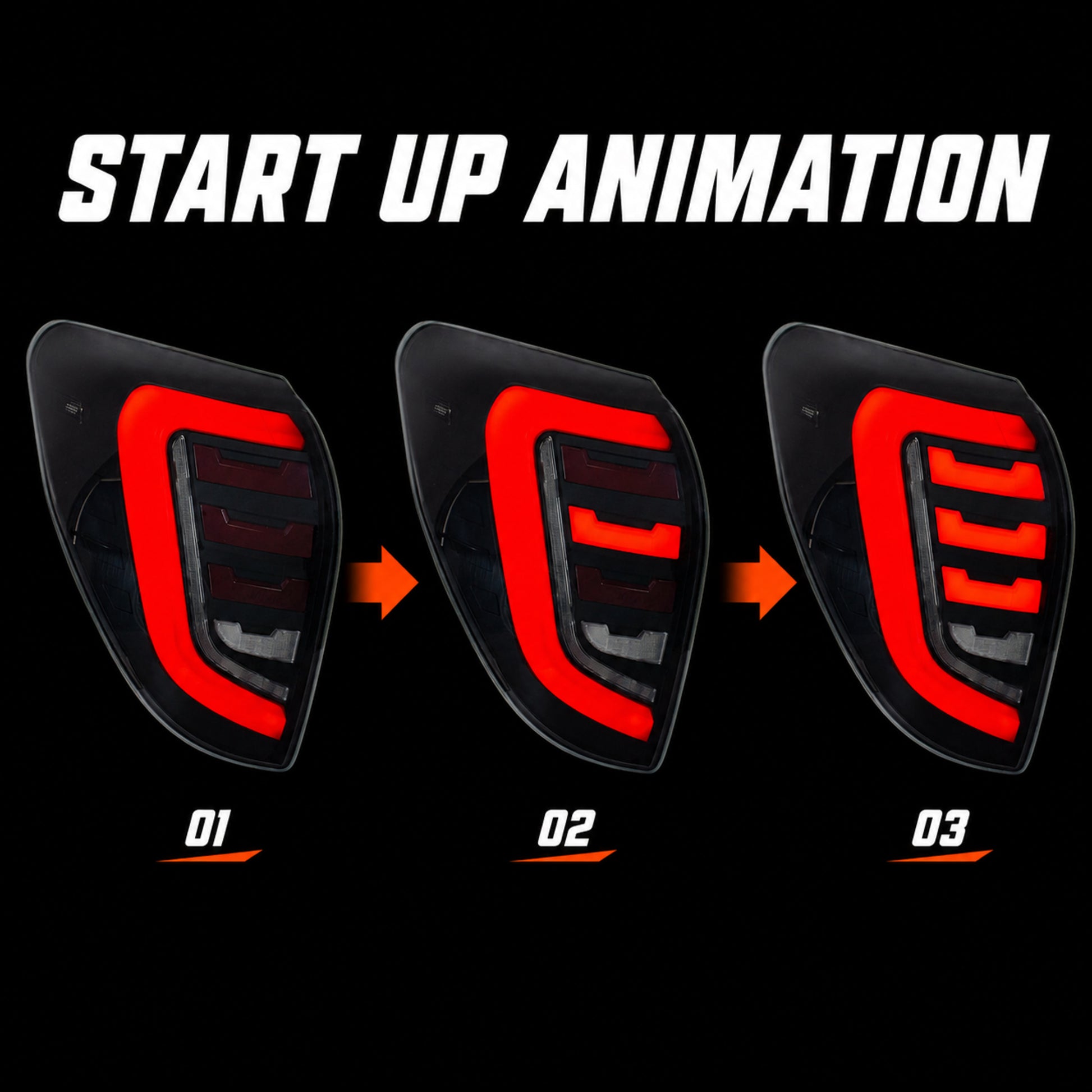 2009-2012 Toyota RAV4 Sequential LED Tail Lights — smoked start up animation - T-RAV4-09-SR