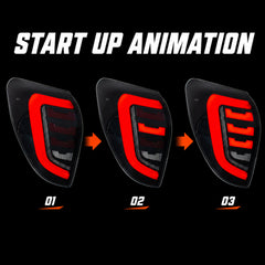2009-2012 Toyota RAV4 Sequential LED Tail Lights — smoked start up animation - T-RAV4-09-SR