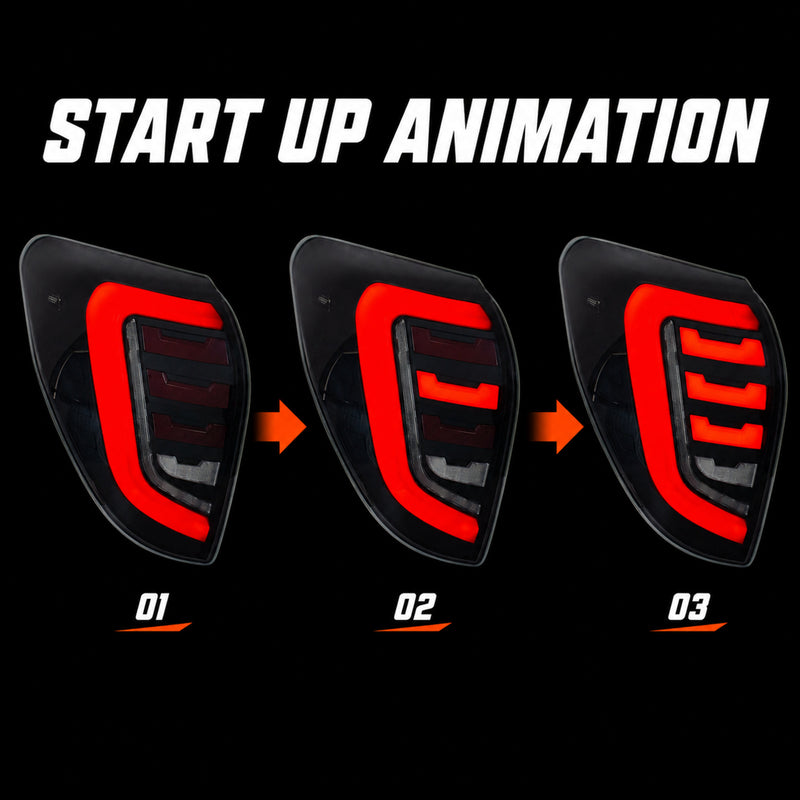 2009-2012 Toyota RAV4 Sequential LED Tail Lights — smoked start up animation - T-RAV4-09-SR