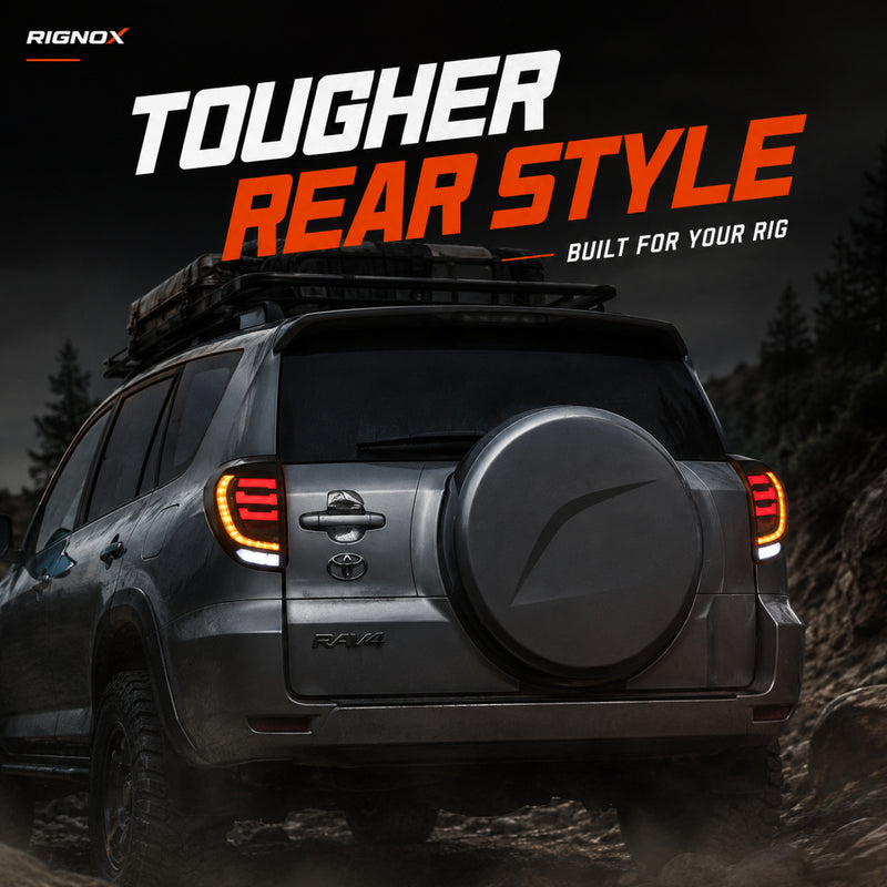 2009-2012 Toyota RAV4 Sequential LED Tail Lights — smoked RGB rear upgrade16 - T-RAV4-09-SRGB