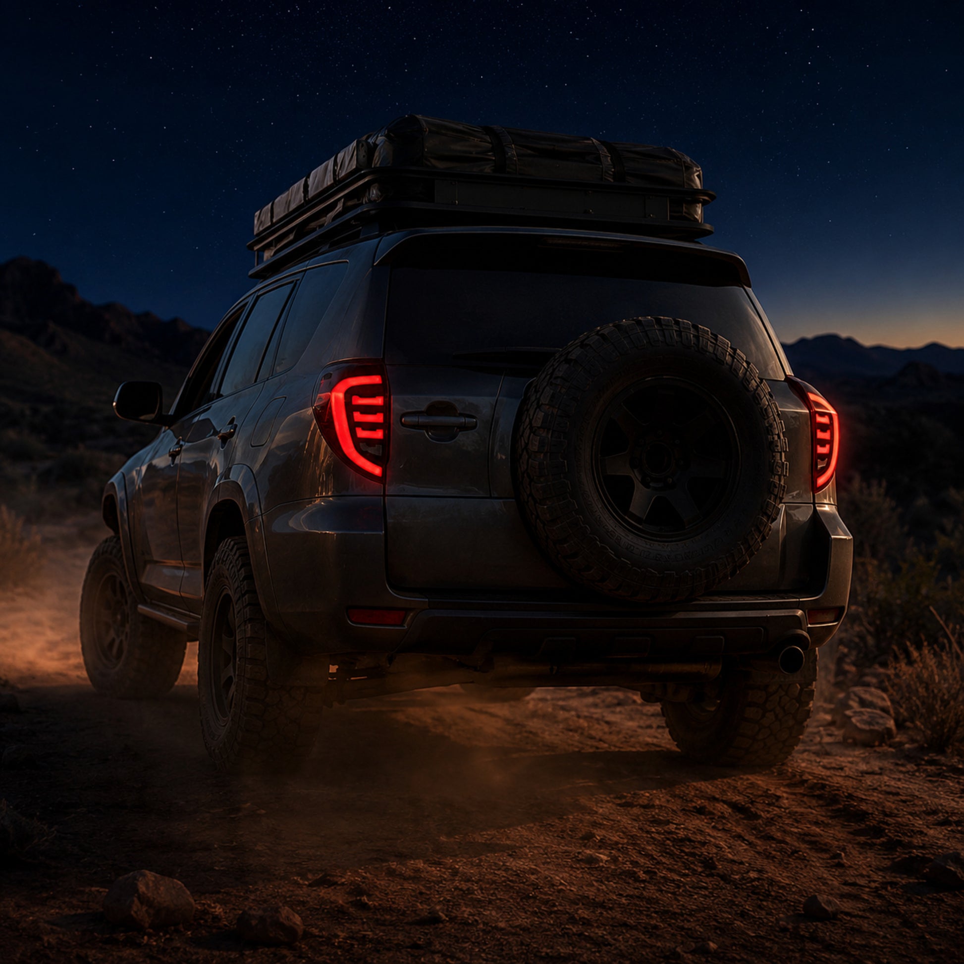 2009-2012 Toyota RAV4 Sequential LED Tail Lights — smoked sequential backroad night signature - T-RAV4-09-SR