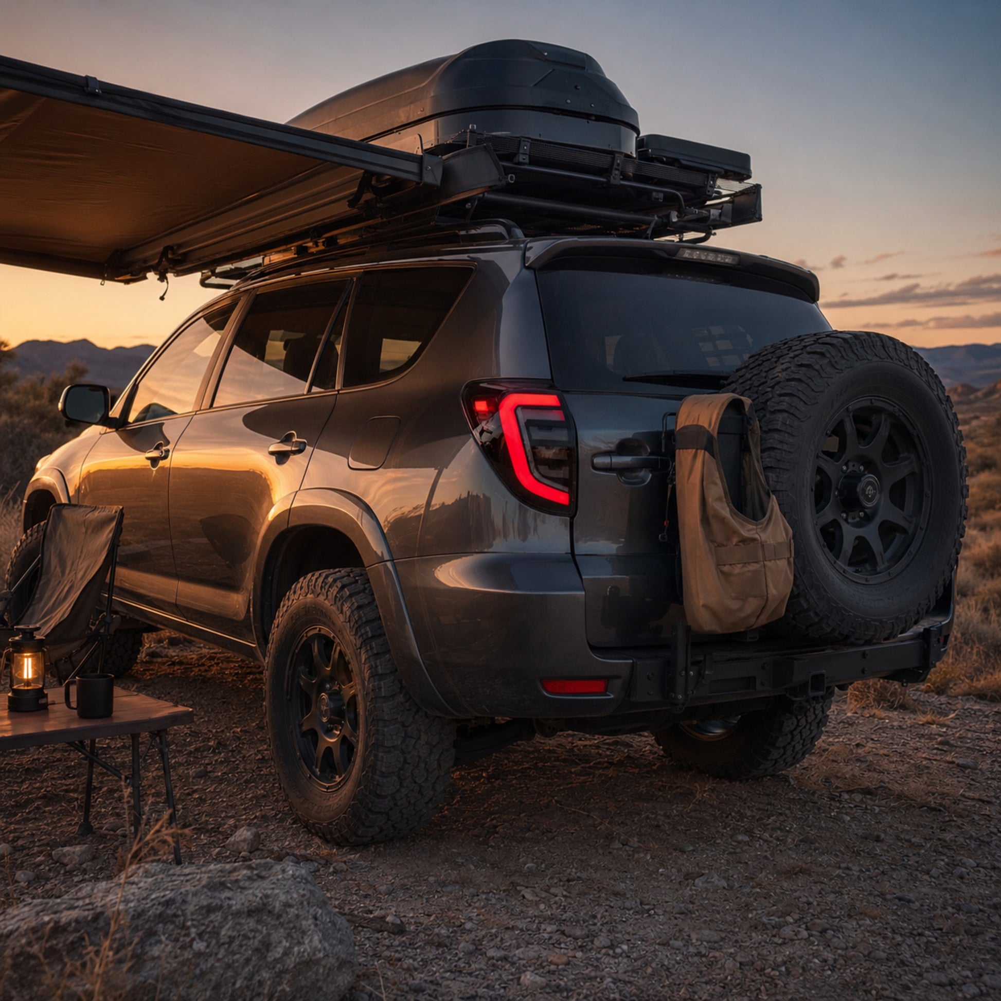 2009-2012 Toyota RAV4 Sequential LED Tail Lights — smoked sequential overland camp dusk - T-RAV4-09-SR