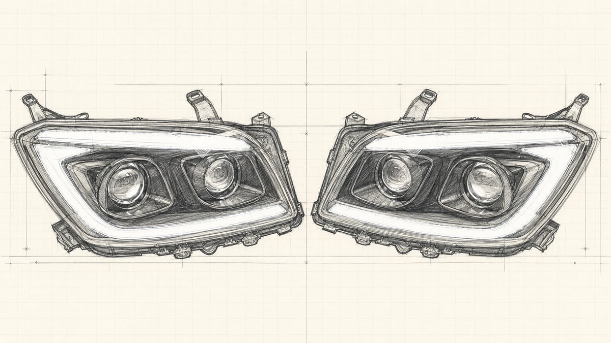 2009-2012 Toyota RAV4 LED Dual Projector Headlights Assembly