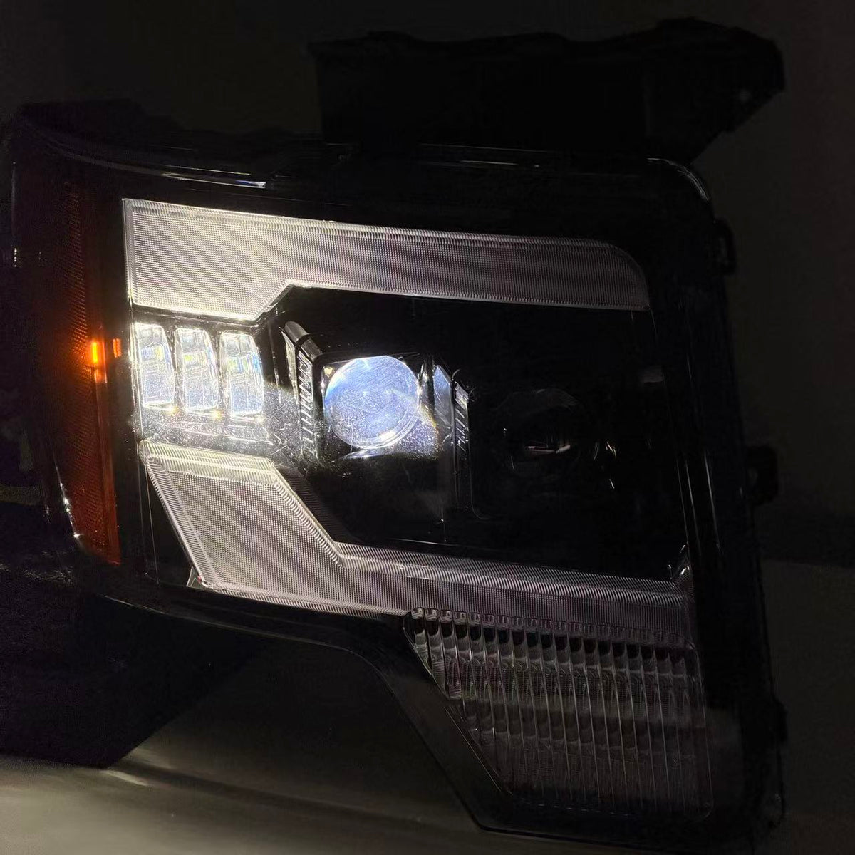 2009-2014 Ford F-150 LED Dual Projector Headlights — low beam — H-F150-09