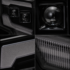2009-2014 Ford F-150 LED Dual Projector Headlights — light off details — H-F150-09