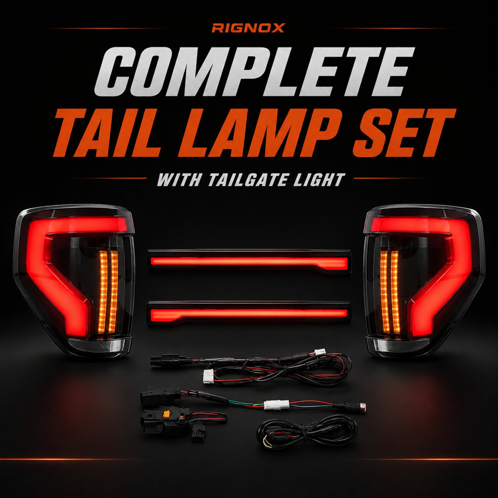2009-2014 Ford F-150 Sequential LED Tail Lights — smoke red bar full kit16 - T-F150-09-TG