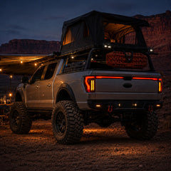 2009-2014 Ford F-150 Sequential LED Tail Lights — smoke red bar overlanding camp - T-F150-09-TG