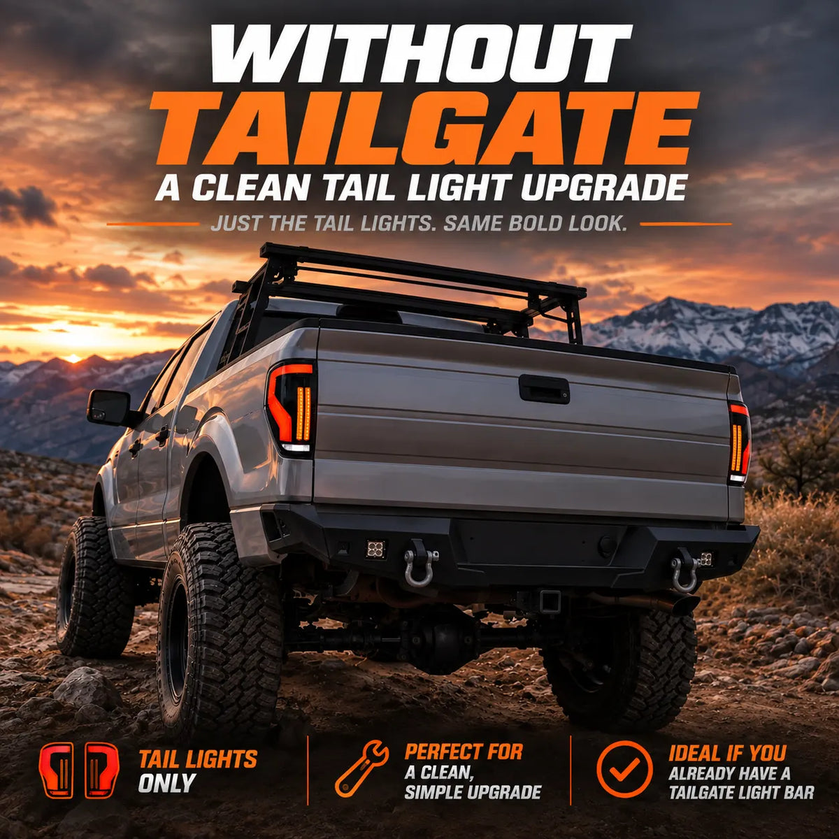 2009-2014 Ford F-150 Sequential LED Tail Lights — without tailgate upgrade — T-F150-09-TG