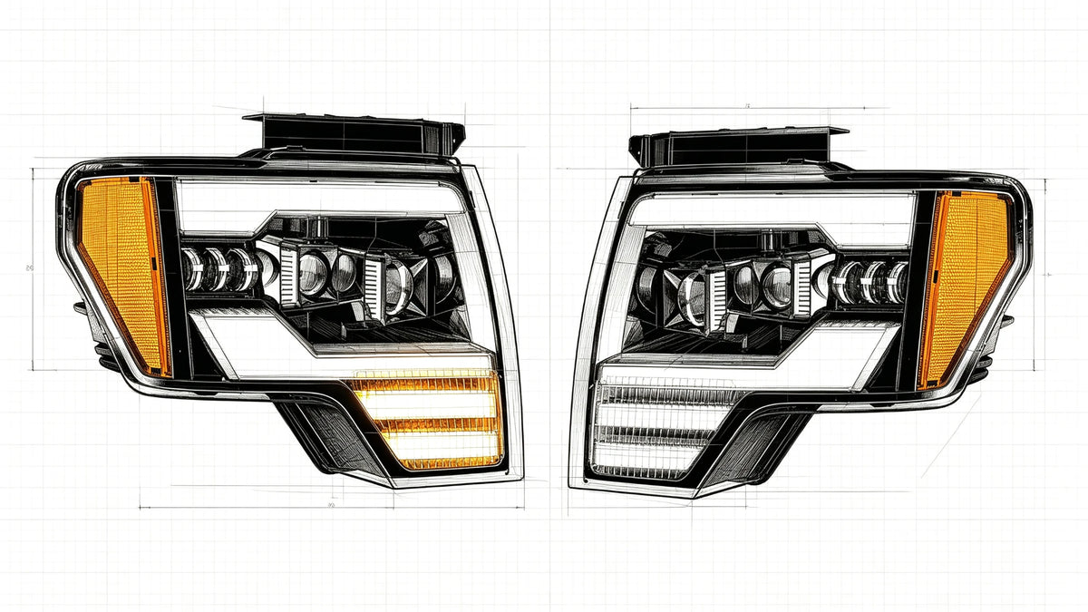 2009-2014 Ford F-150 LED Dual Projector Headlights Assembly
