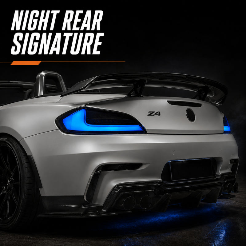 2009-2016 BMW Z4 E89 Sequential LED Tail Lights — blue ledsequential night rear signature - T-Z4-SW-BLU