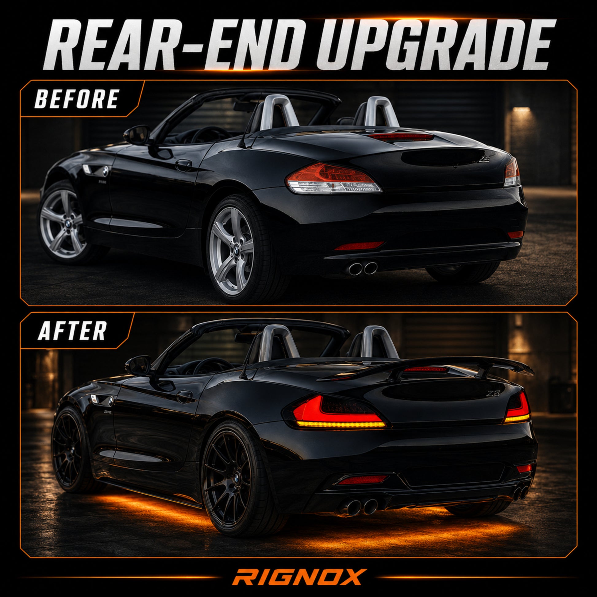 2009-2016 BMW Z4 E89 Sequential LED Tail Lights — clear red smoke red smoke white before after upgrade 11 91e9eb3c 2fcd - T-Z4-SR
