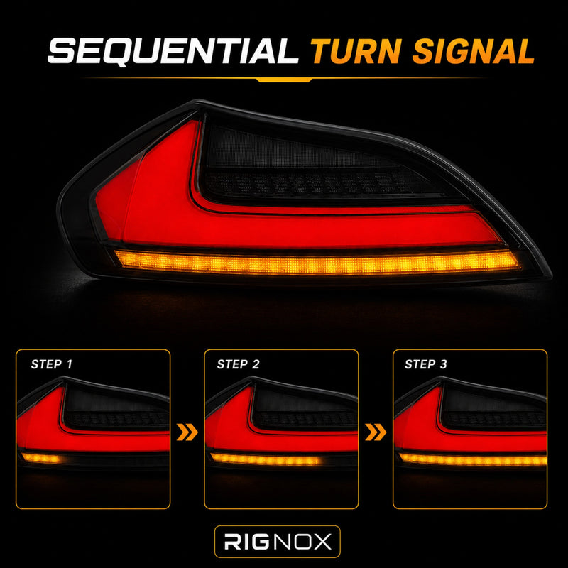2009-2016 BMW Z4 E89 Sequential LED Tail Lights — clear red smoke red smoke white sequential turn signal - T-Z4-CR