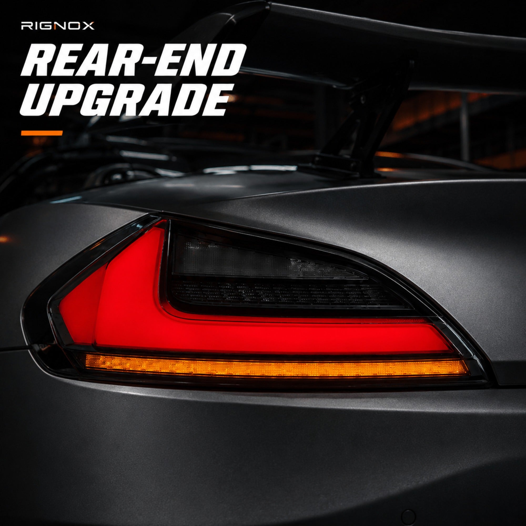 2009-2016 BMW Z4 E89 Sequential LED Tail Lights — clear red smoke red smoke white tail light close up - T-Z4-CR