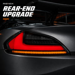 2009-2016 BMW Z4 E89 Sequential LED Tail Lights — clear red smoke red smoke white tail light close up - T-Z4-CR