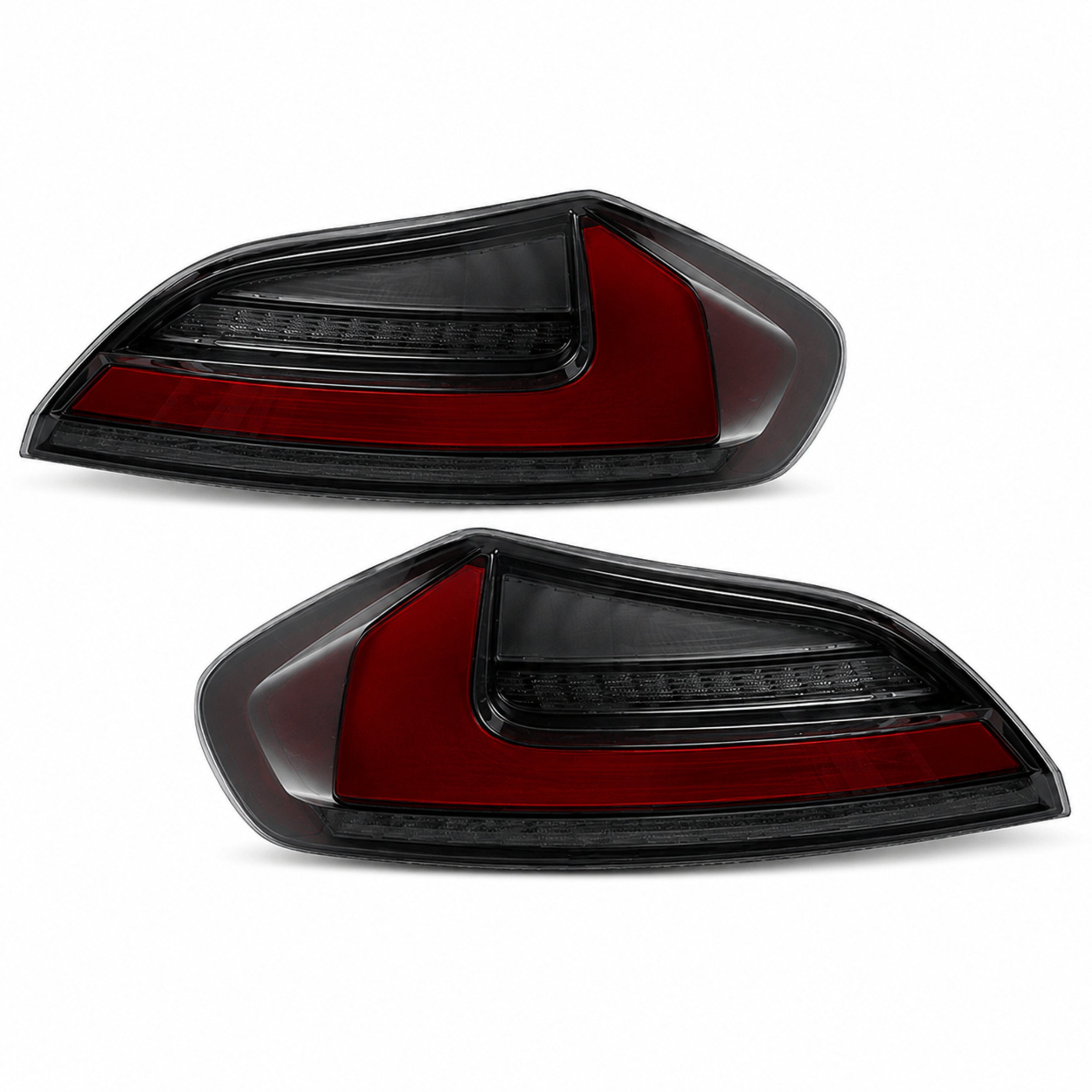 2009-2016 BMW Z4 E89 Sequential LED Tail Lights — clear red smoke red smoke white white background unlit - T-Z4-SR