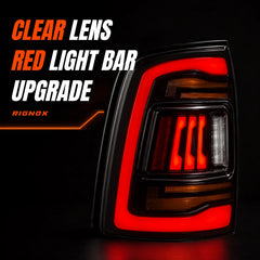 2009-2018 Dodge Ram 1500/2500/3500 Sequential LED Tail Lights — clear lens upgrade — T-RAM09-CR