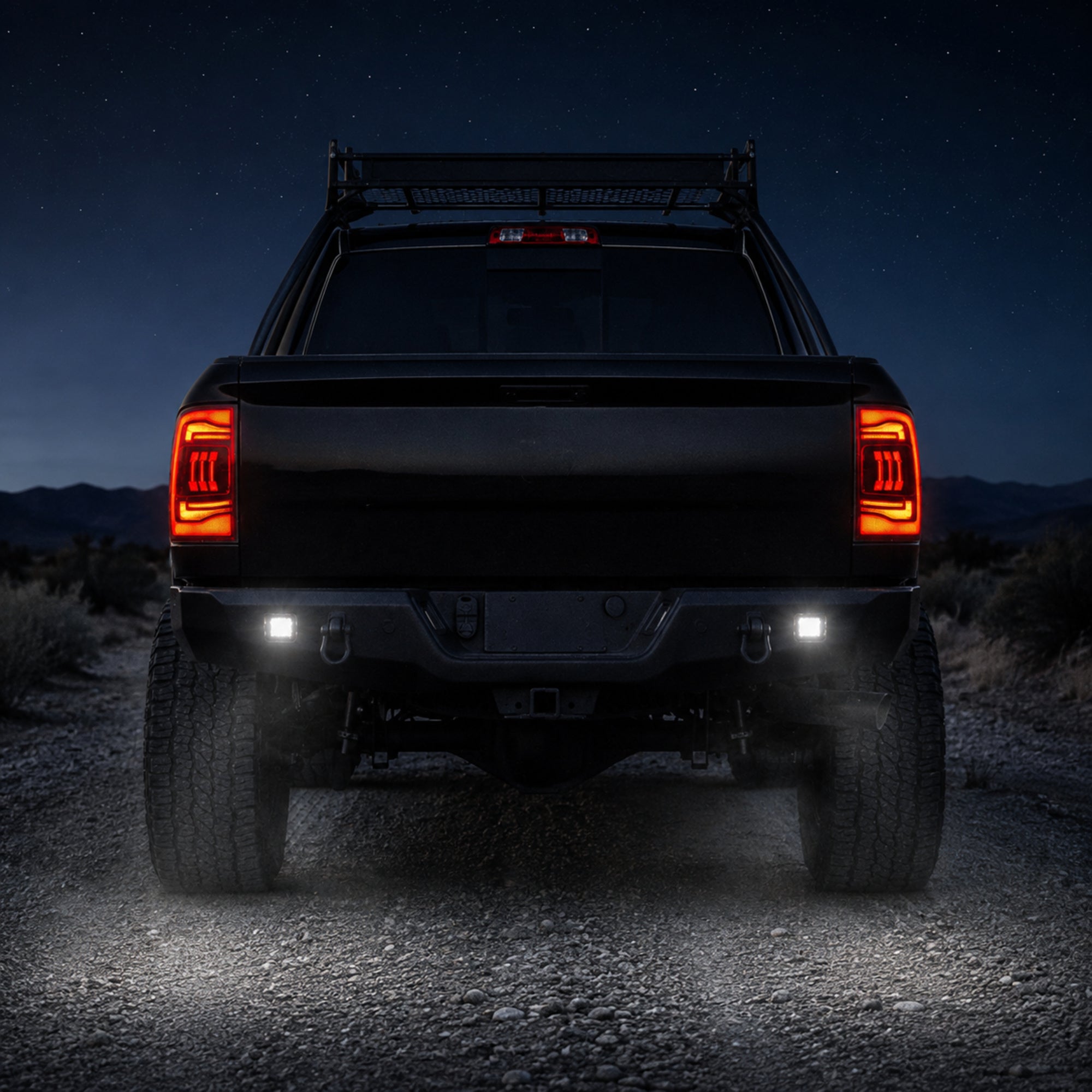 2009-2018 Dodge Ram 1500/2500/3500 Sequential LED Tail Lights — clear scene03 - T-RAM09-CW