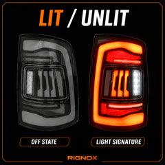 2009-2018 Dodge Ram 1500/2500/3500 Sequential LED Tail Lights — clear supplement15 - T-RAM09-CW