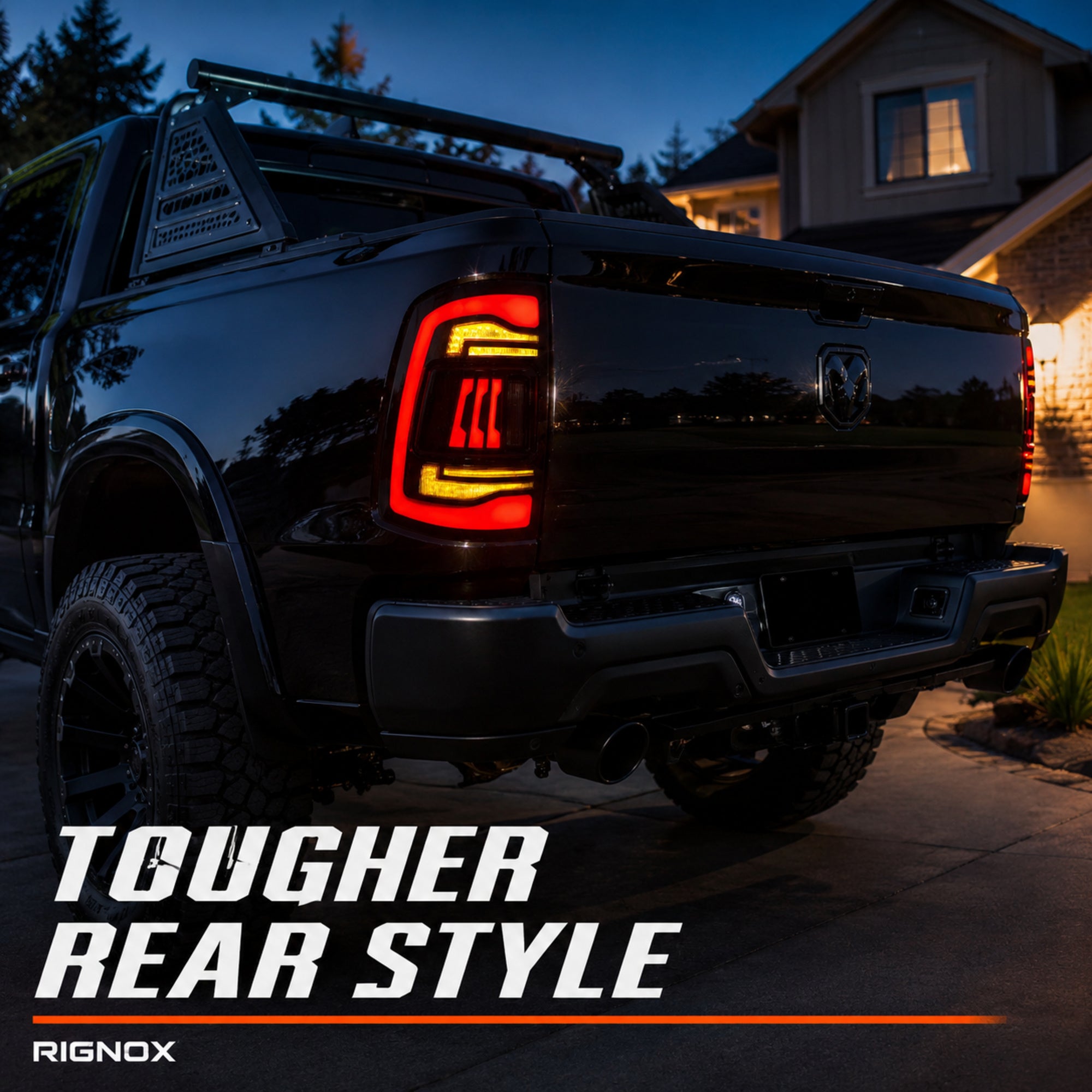 2009-2018 Dodge Ram 1500/2500/3500 Sequential LED Tail Lights — smoked sequential driveway upgrade - T-RAM09-SR