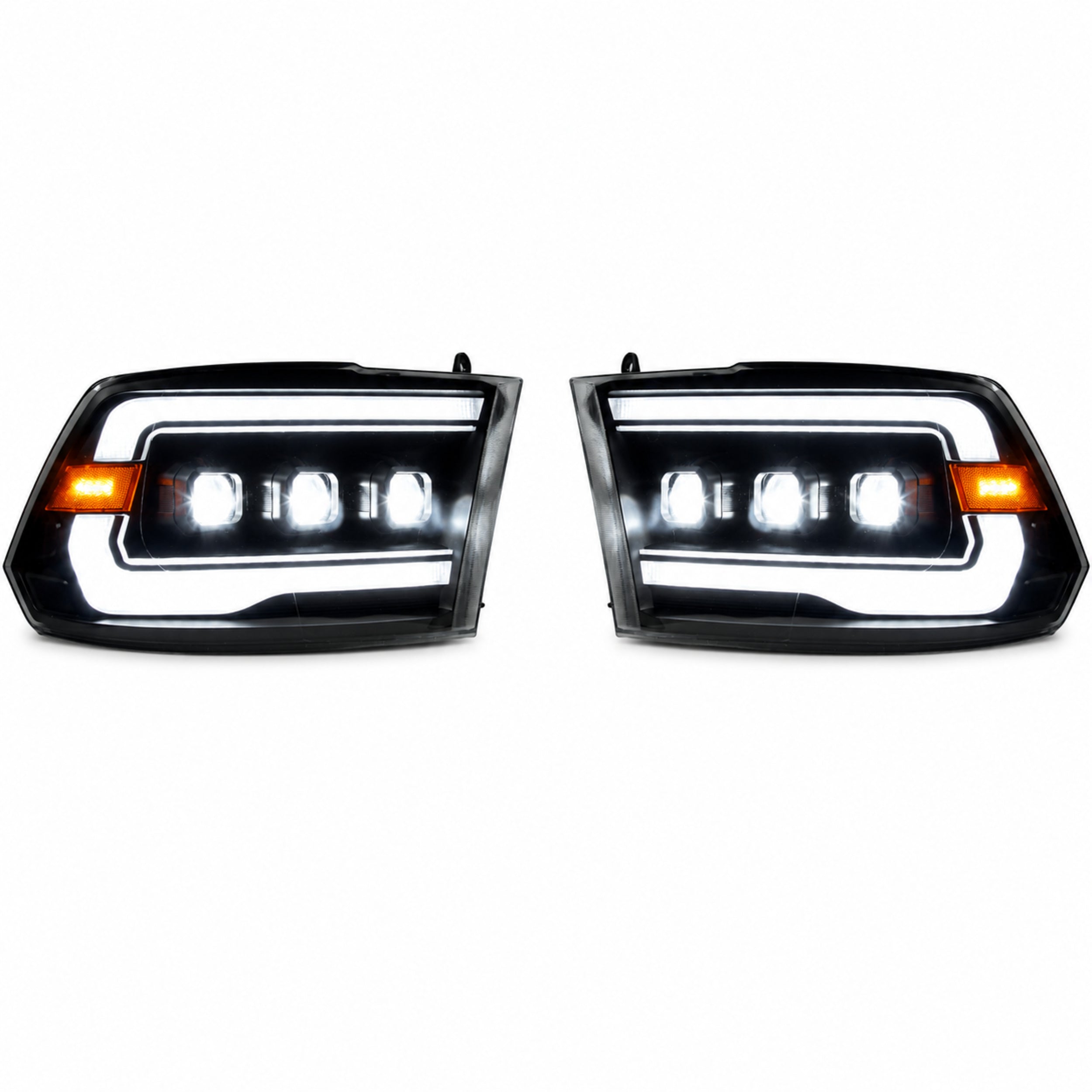 2009-2018 Dodge Ram 1500/2500/3500 Triple LED Projector Headlights | Sequential Turn Signal