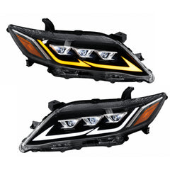 2010-2011 Toyota Camry LED Triple Projector Headlights Assembly — main product view — H-CAM10-DB-A