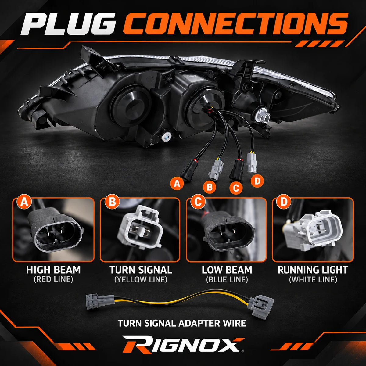 2010-2011 Toyota Camry LED Triple Projector Headlights Assembly — plug and play — H-CAM10-DB-A