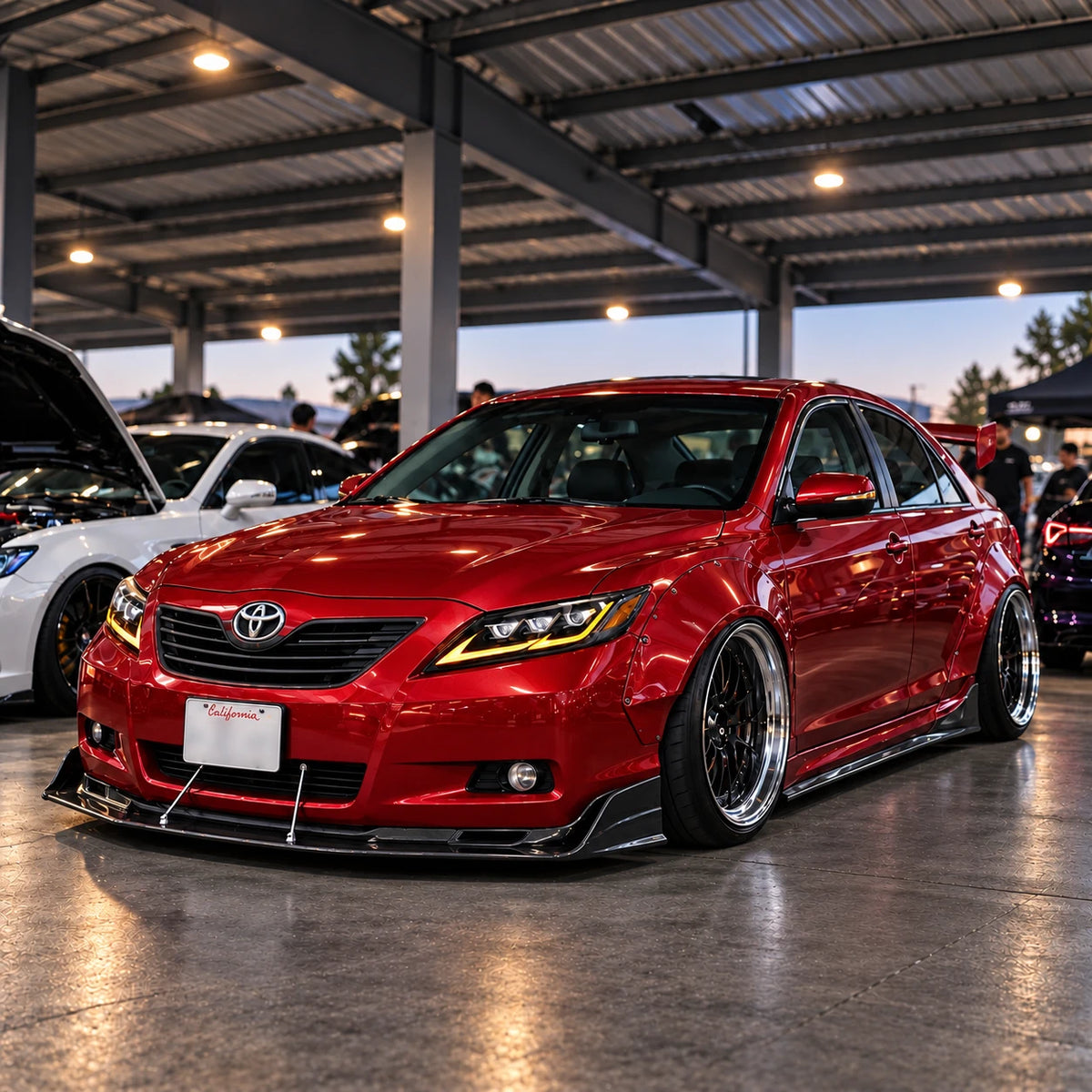 2010-2011 Toyota Camry LED Triple Projector Headlights Assembly — turn heads in car meet — H-CAM10-DB-A