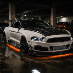 2010-2014 Ford Mustang LED Dual Projector Headlights — LED projector car meet side 45
