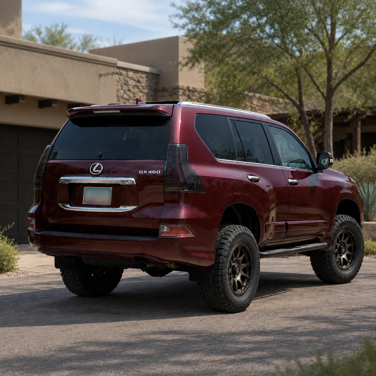 2010-2023 Lexus GX460 Sequential LED Tail Lights Assembly — lights-off parking view — T-GX460-10-SR