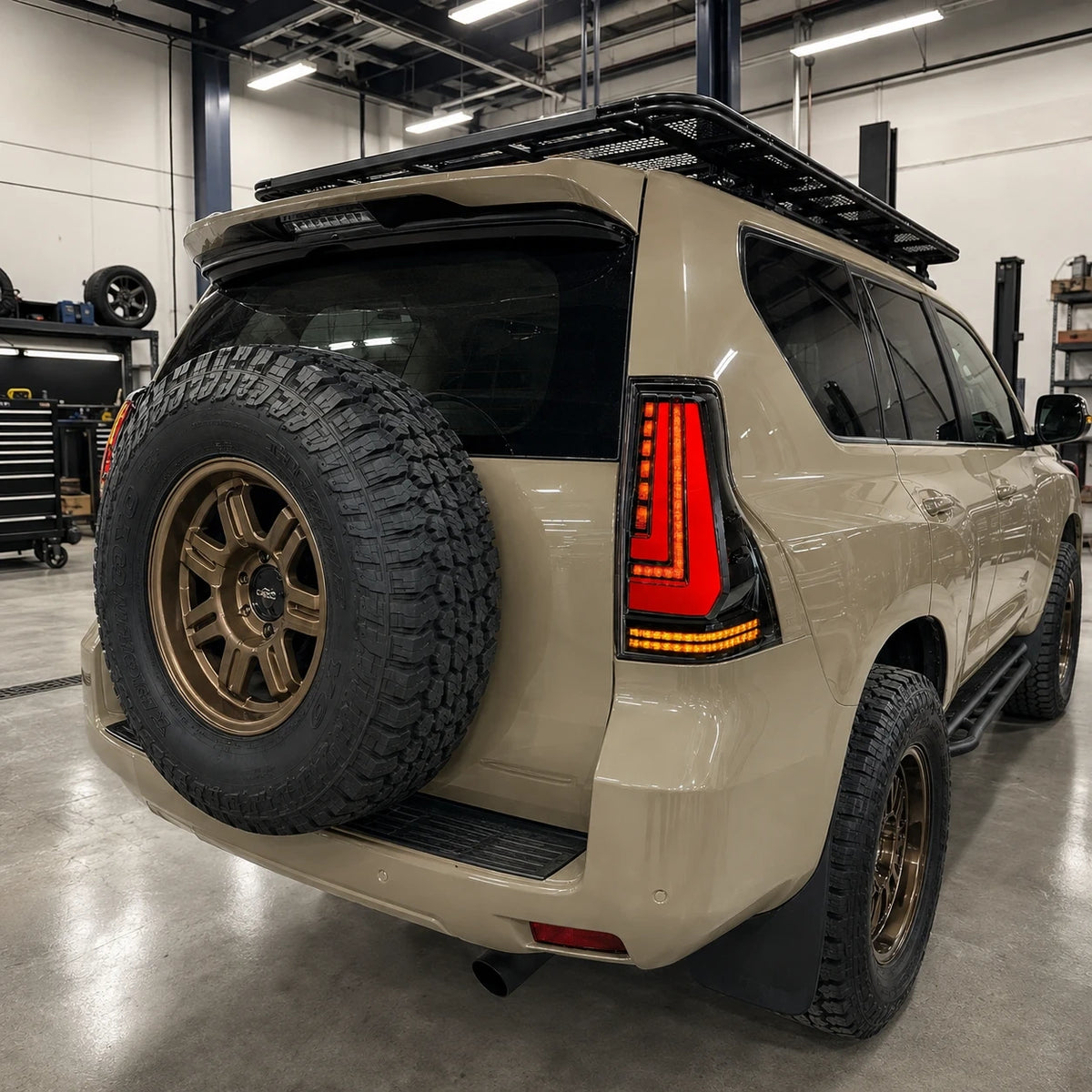 2010-2023 Lexus GX460 Sequential LED Tail Lights Assembly — parking in the garage — T-GX460-10-SR