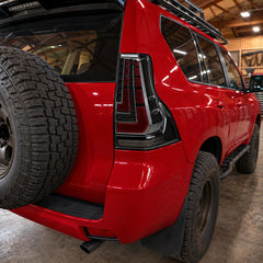 2010-2023 Lexus GX460 Sequential LED Tail Lights Assembly — smoked red close-up details — T-GX460-10-SR