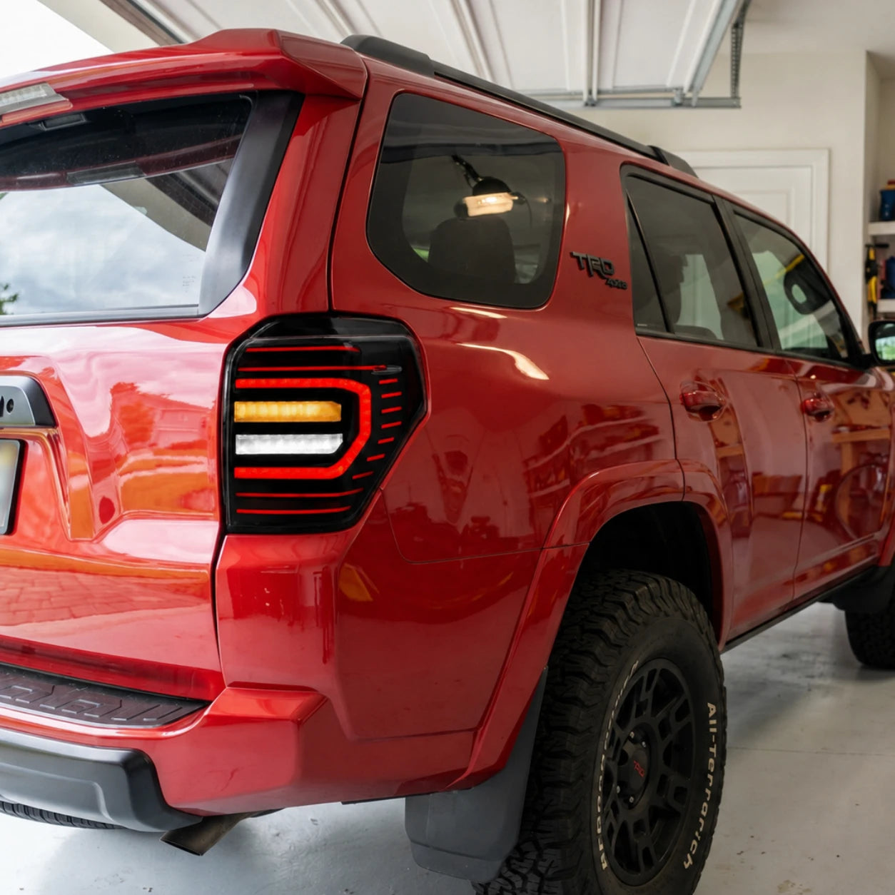 2010-2024 Toyota 4Runner Sequential LED Tail Lights — garage light-on — T-4RN10-C-SR