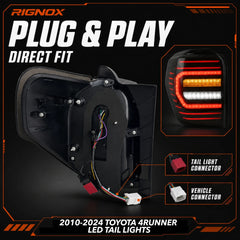 2010-2024 Toyota 4Runner Sequential LED Tail Lights — plug and play — T-4RN10-C-SR
