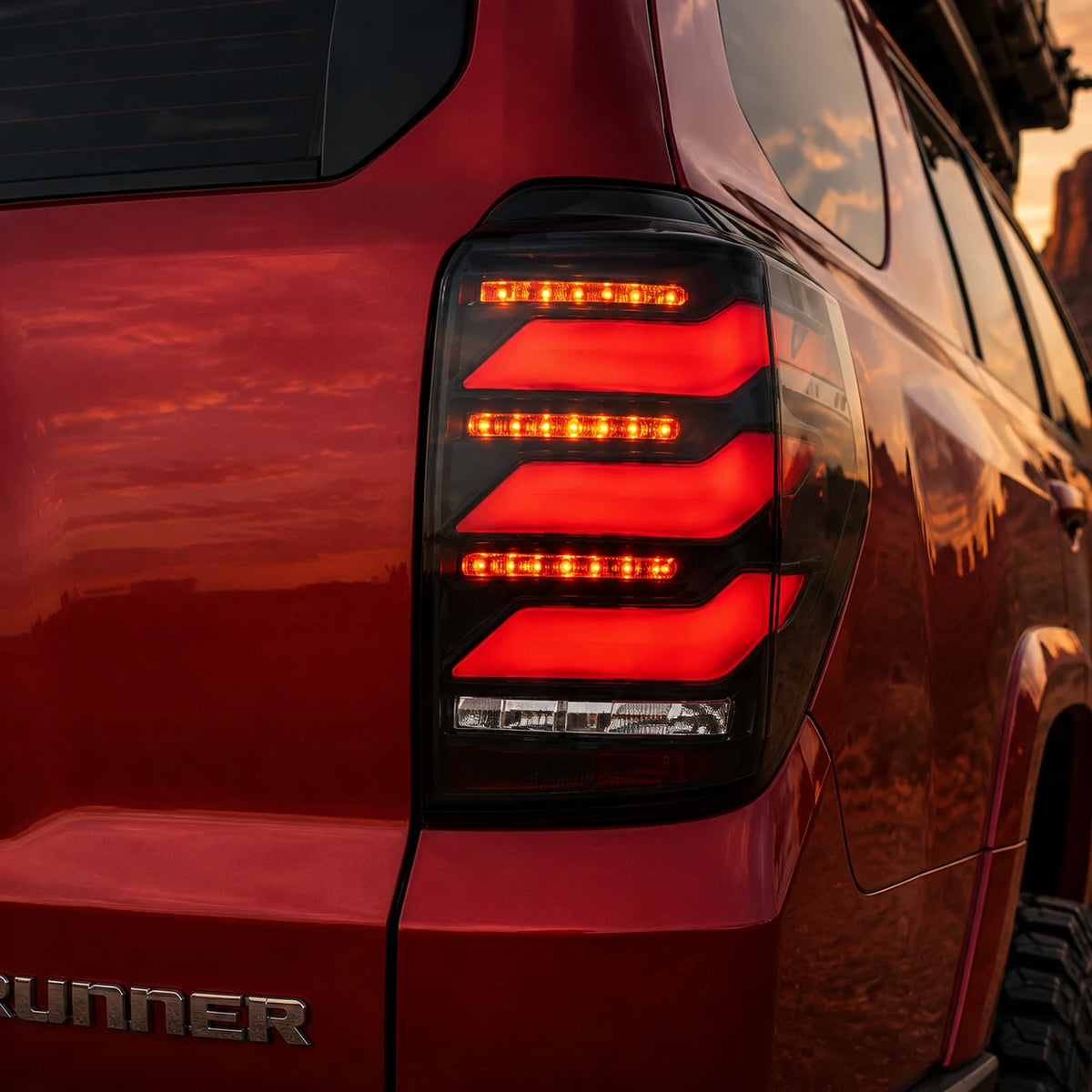 2010-2024 Toyota 4Runner Sequential LED Tail Lights — close-up details — T-4RN10-SR