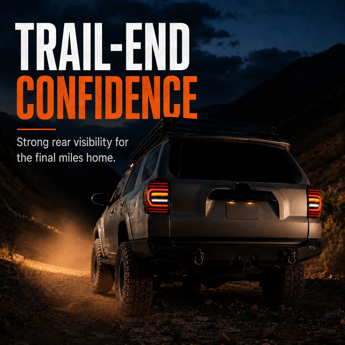 2010-2024 Toyota 4Runner Sequential LED Tail Lights — night driving confidence — T-4RN10-C-SW
