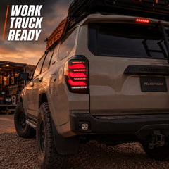 2010-2024 Toyota 4Runner Sequential LED Tail Lights — smoke red work truck yard - T-4RN10-SR