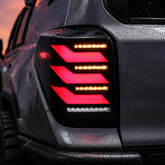 2010-2024 Toyota 4Runner Sequential LED Tail Lights — smoke red white close detail08 - T-4RN10-SR