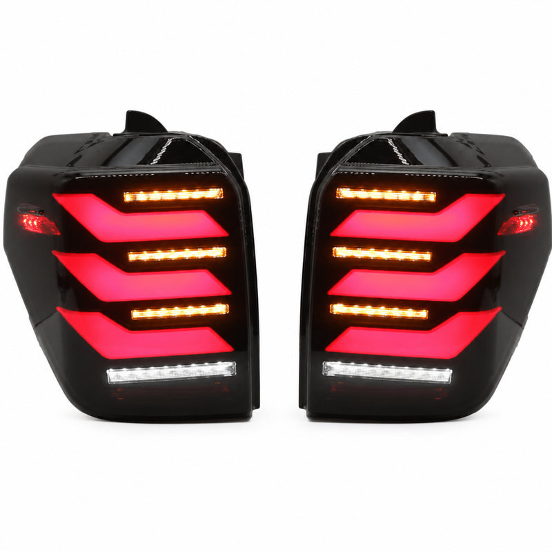 2010-2024 Toyota 4Runner Sequential LED Tail Lights — smoke red white white background01 - T-4RN10-SR