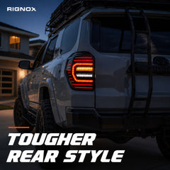 2010-2024 Toyota 4Runner Sequential LED Tail Lights — smoke white driveway rear style - T-4RN10-SW