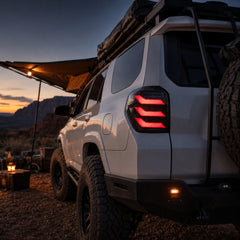 2010-2024 Toyota 4Runner Sequential LED Tail Lights — smoked sequential overland camp dusk - T-4RN10-SR