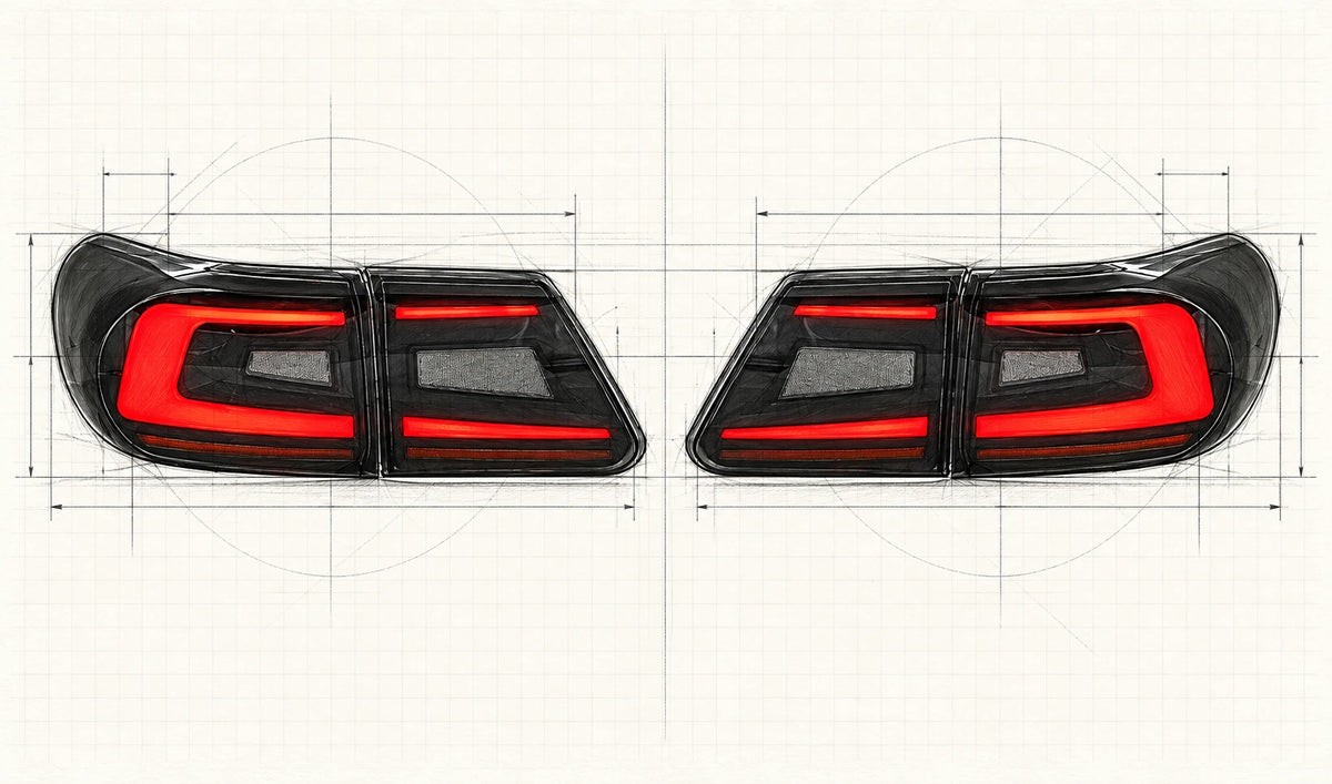 2011-2013 Toyota Corolla Sequential LED Tail Lights Assembly
