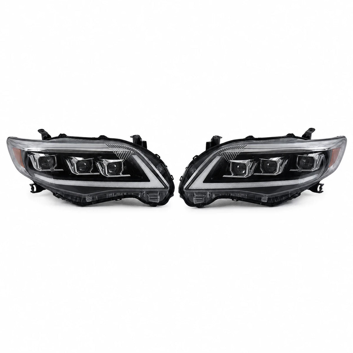 2011-2013 Toyota Corolla LED Triple Projector Headlights Assembly — main product image — H-COR10